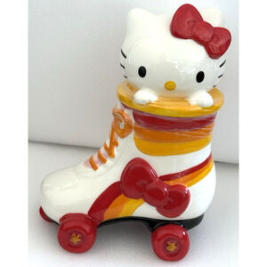 Hello Kitty Roller Skate Cookie Jar Disco Super Cool!!! Bly Sky Clay works‎